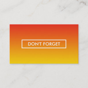 amber fade appointment reminder card