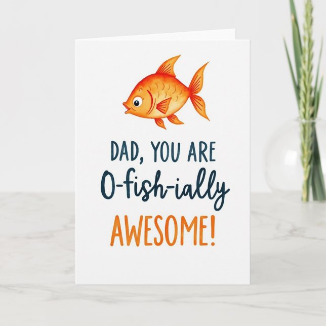 Amber Fish Fathers Day Card (Front)