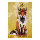 Amber Fox & Little Bird Art Poster