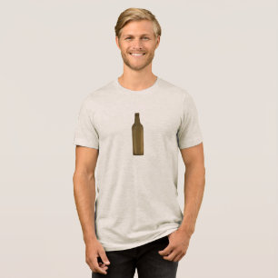 Amber Glass Bottle Illustration Tri-Blend Shirt
