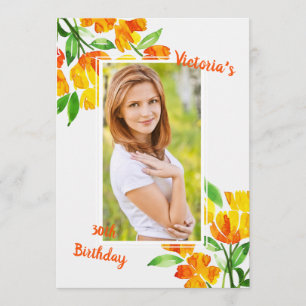 Amber Glory Photo Invitation