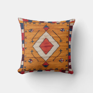 Amber Glow" Moroccan Kilim Pillows: Cushion