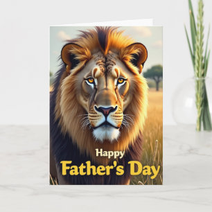 Amber Lion Fathers Day Image Card