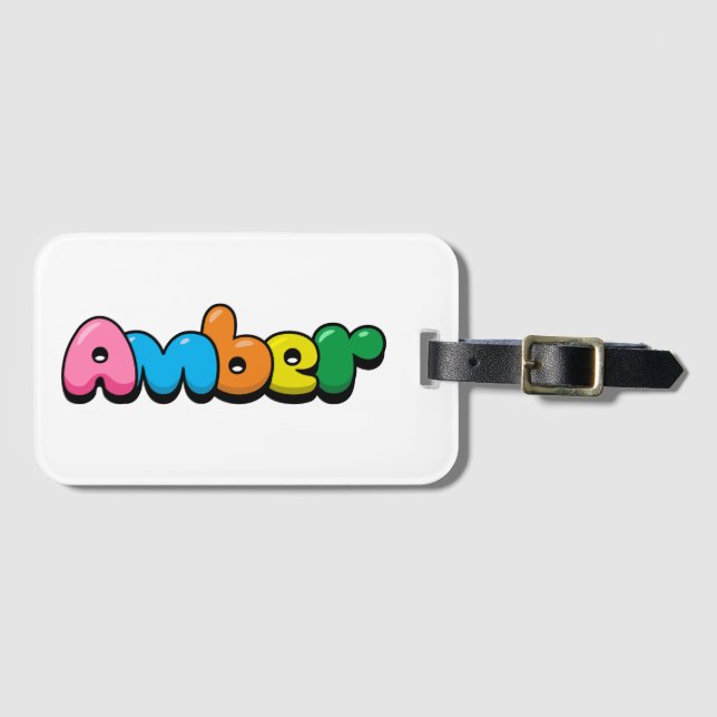 Amber Luggage Tag (Front Horizontal)