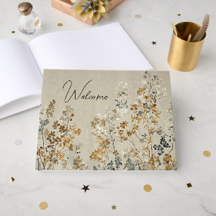 Amber meadow floral guest book