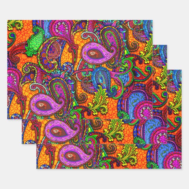 Amber Melange Paisley Guitar Set Wrapping Paper Sh (Set)