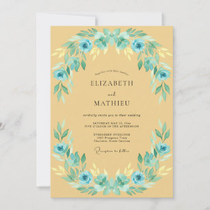 Amber Mellow Spring Wedding Invitation