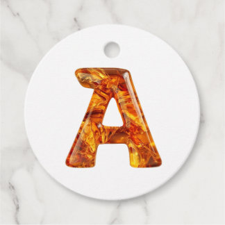 Amber Monogram A Ornament – Customisable Design Favour Tags