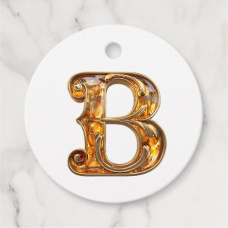 Amber Monogram B Ornament – Customisable Design Favour Tags