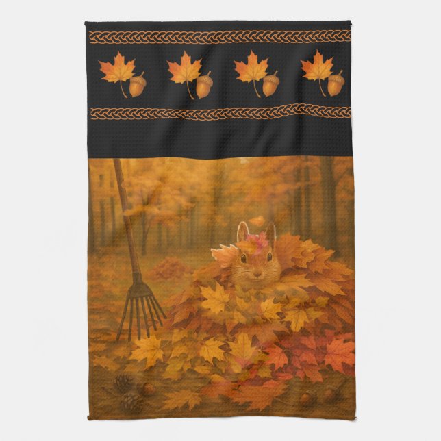 Amber Nest Wide Border Kitchen Towels (Vertical)
