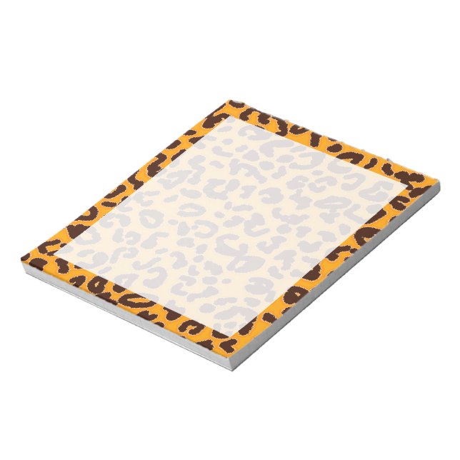Amber Orange Leopard "animal print" Notepad (Rotated)