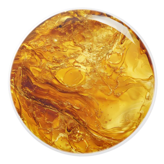 Amber Pattern Ceramic Knob (Front)