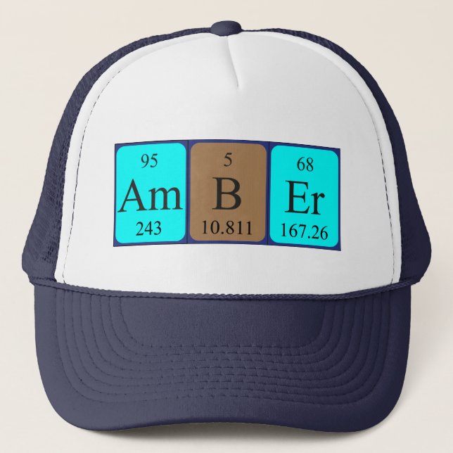 Amber periodic table name hat (Front)
