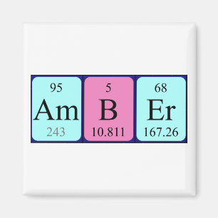 Amber periodic table name magnet