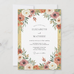 Amber Rich Harvest Wedding Invitation