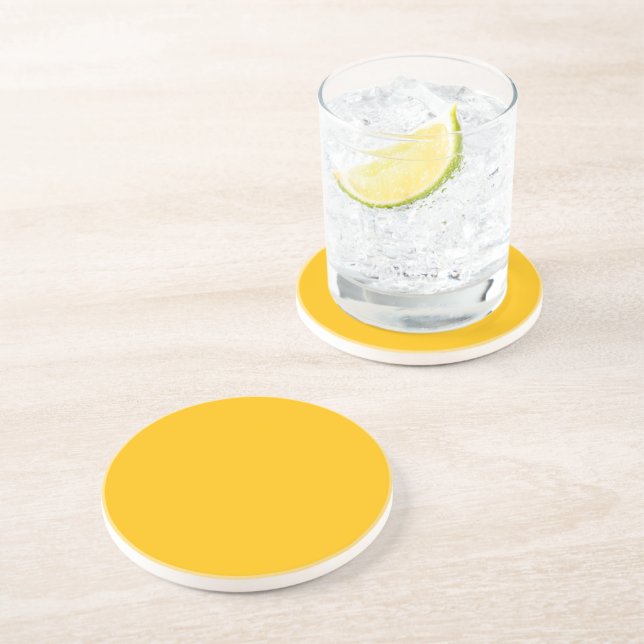 Amber	 (solid colour)  coaster (Side)