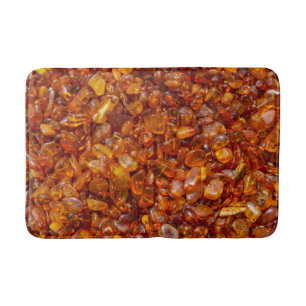 Amber stones bath mat