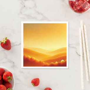 Amber Sunrise Fall Gradient Découpage Napkins