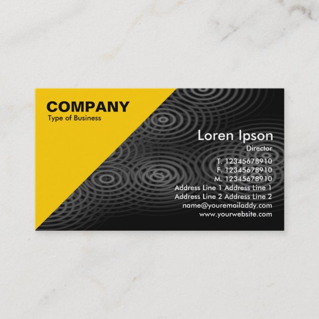 Amber Triangular Corner - Electric Rain Grey Business Card (Front)