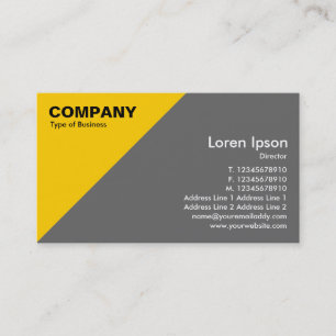 Amber Triangular Corner - Mid Grey Business Card