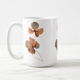 Amber Whisper Petals in the Dark Quiet Bloom Ember Coffee Mug