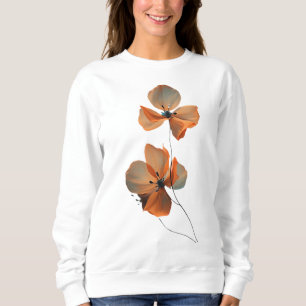 Amber Whisper Petals in the Dark Quiet Bloom Ember Sweatshirt