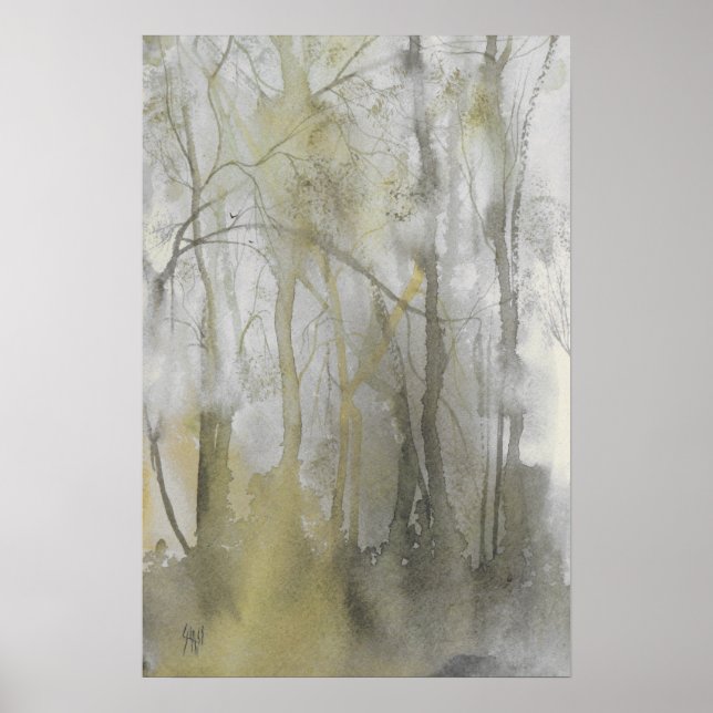 Amber Wilds Watercolor Abstract Print (Front)