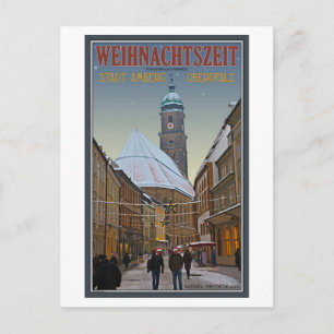Amberg Christmas - Rathausstrasse Holiday Postcard