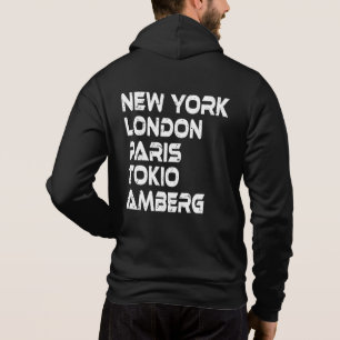 Amberg New York London Tokio Paris Hoodie