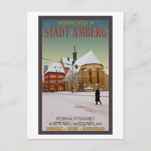 Amberg Weihnachten Church Holiday Postcard