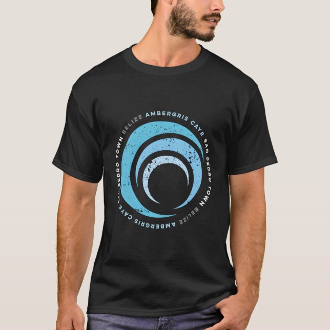 Ambergris Caye Belise Beach Wave T-Shirt (Front)