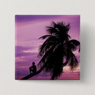 Ambergris Caye, Belise, Central America. 15 Cm Square Badge