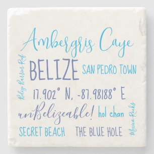 Ambergris Caye Belise  Stone Coaster