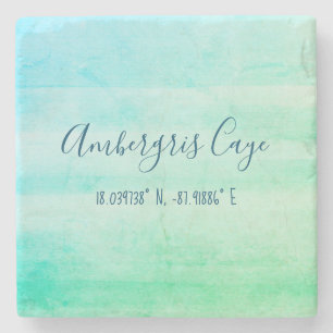 Ambergris Caye Stone Coaster