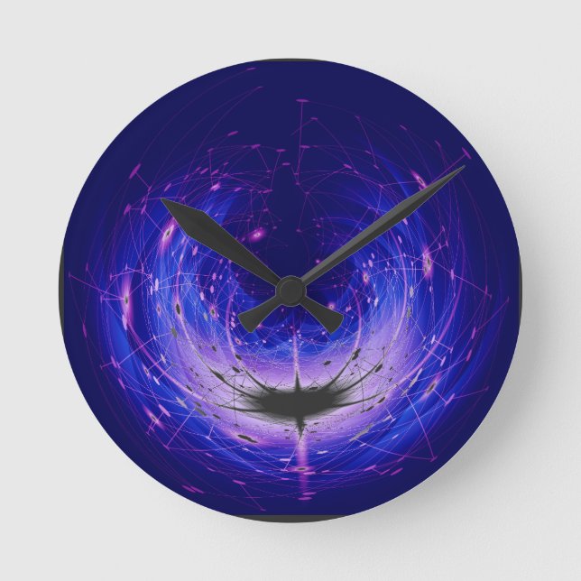 Amberlight Cold Blue Polar Flare = Round Clock (Front)