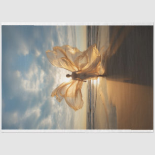 Ambient Woman as Angel on Beach Decoupage Tissue Paper