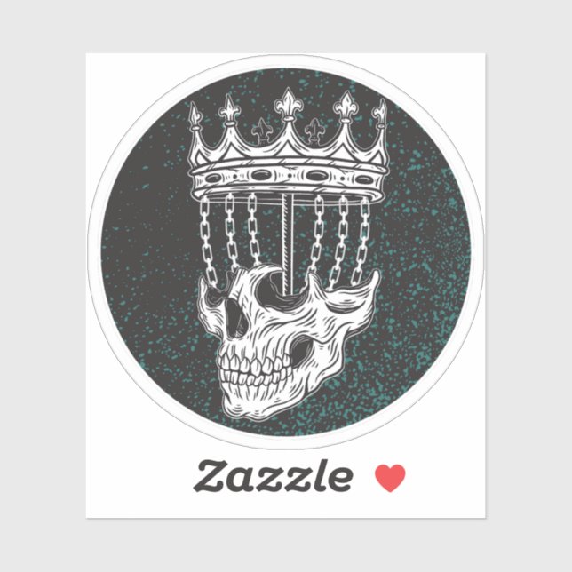 Ambiguous Disc Golf Skull Basket Sticker (Sheet)