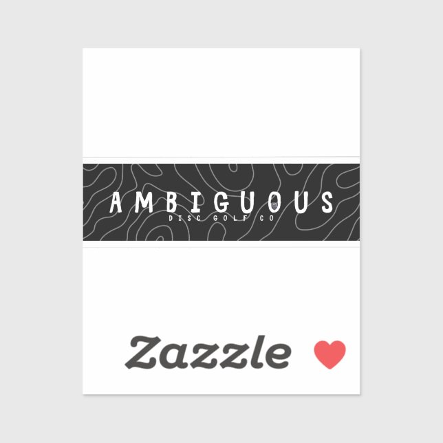 Ambiguous Disc Golf Sticker (Sheet)