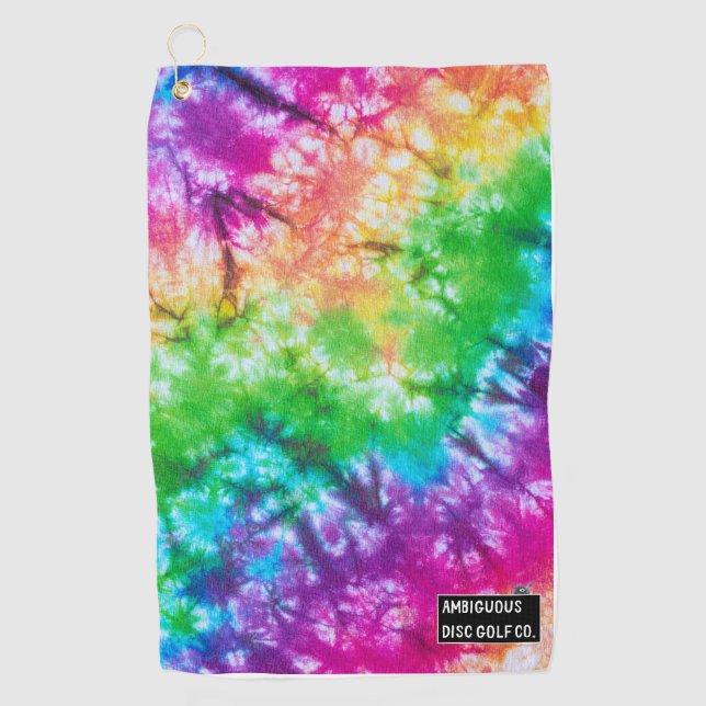 Ambiguous Disc Golf Tie-Dye Disc Towel (Front)
