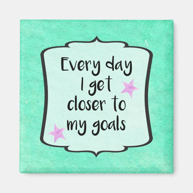 Ambition Achieving Goals Motivational Quote Magnet (Front)
