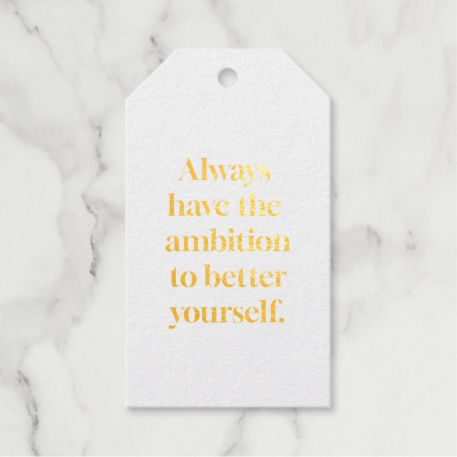 Ambition Foil Gift Tag (Front)