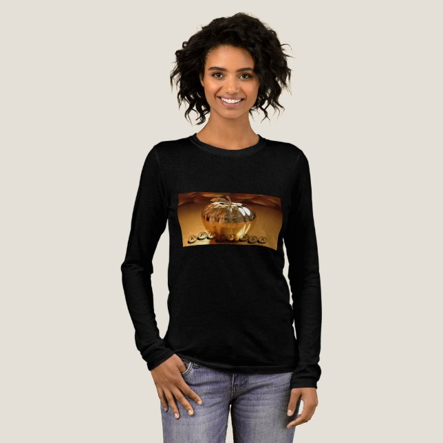 AMBITION Golden Apple Ambition Typography Long Sle Tri-Blend Shirt (Full Front)