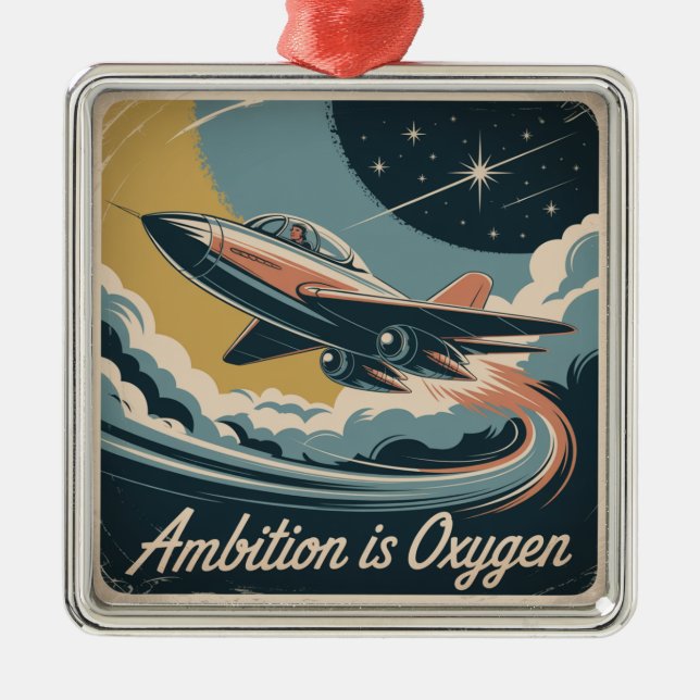 Ambition Is Oxygen Metal Tree Decoration (Front)