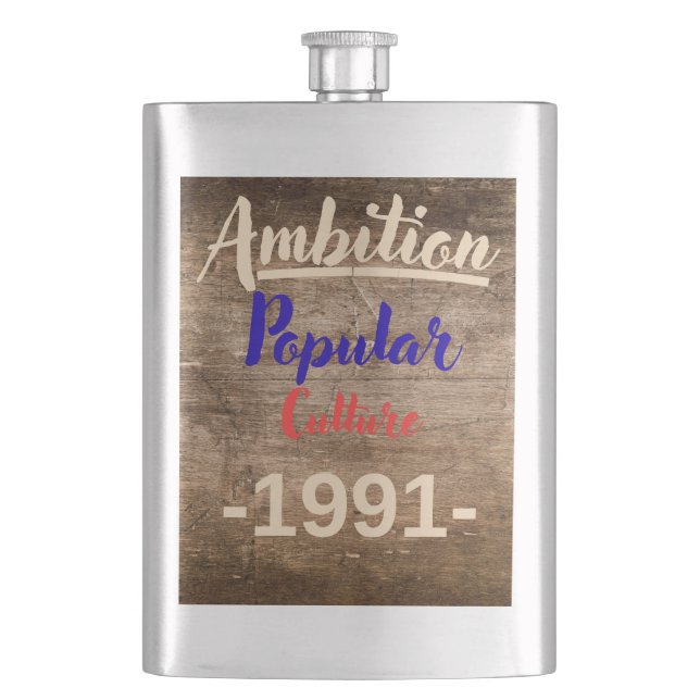 Ambition: Popular Culture Hip Flask (Front)