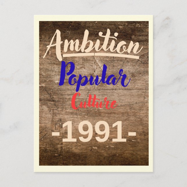 Ambition: Popular Culture Postcard (Front)