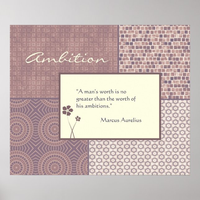 Ambition Quote Poster Customisable (Front)