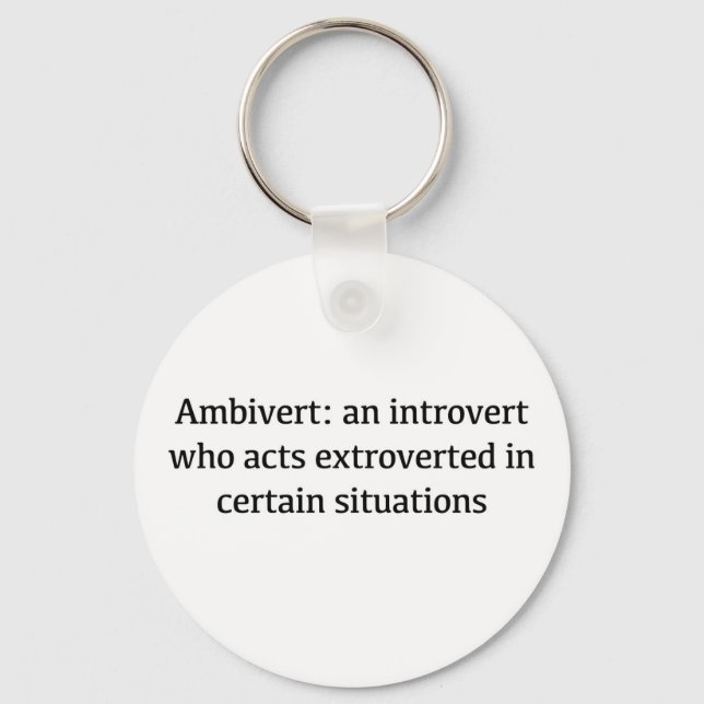 Ambivert Definition Key Ring (Front)