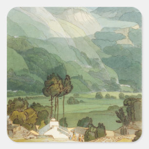 Ambleside, 1786 (w/c with pen and ink over graphit square sticker