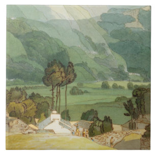 Ambleside, 1786 (w/c with pen and ink over graphit tile