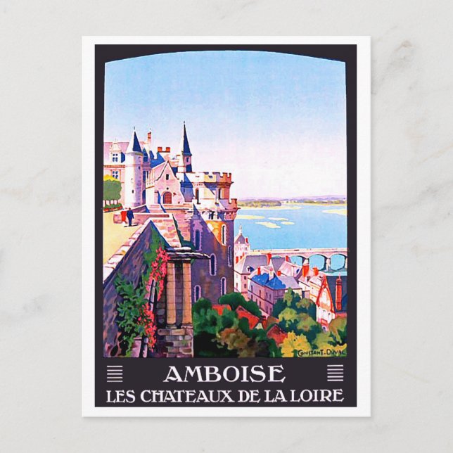 Amboise, mediaeval castle, France Postcard (Front)